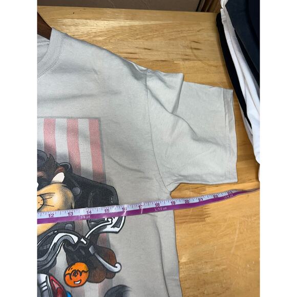 Vintage Harley Davidson Taz Looney Tunes Shirt Chandler Arizona Brown Tee Medium - Picture 11 of 12